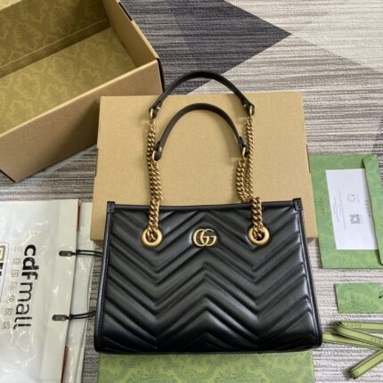 GG Marmont Series Small Tote Bag（779727-Y）Size:26.5x18.5x12.5cm